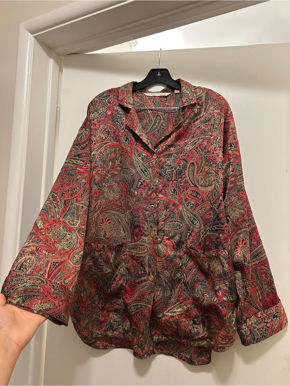 Victoria's Secret Multicolor Paisley Button-Up
